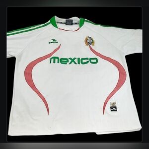 NWT DRAKO MEXICO TEAM WHITE FOOTBALL SOCCER JERSEY ONE SIZE